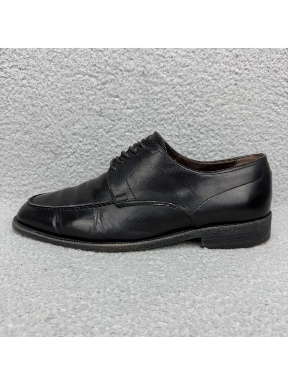 To Boot New York Shoe 9.5 Black Apron Toe Derby Dress Adam Derrick Made In Italy